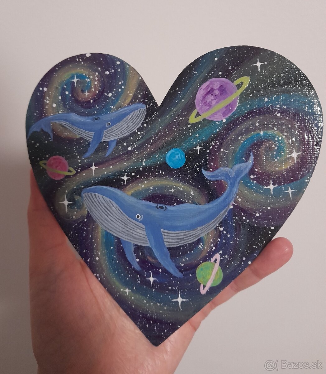 Akryl veľrybky, vesmír