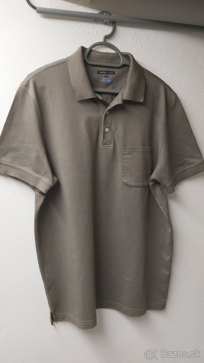 Pánska košeľa zn.Van Heusen krátky rukáv, khaki ,XL