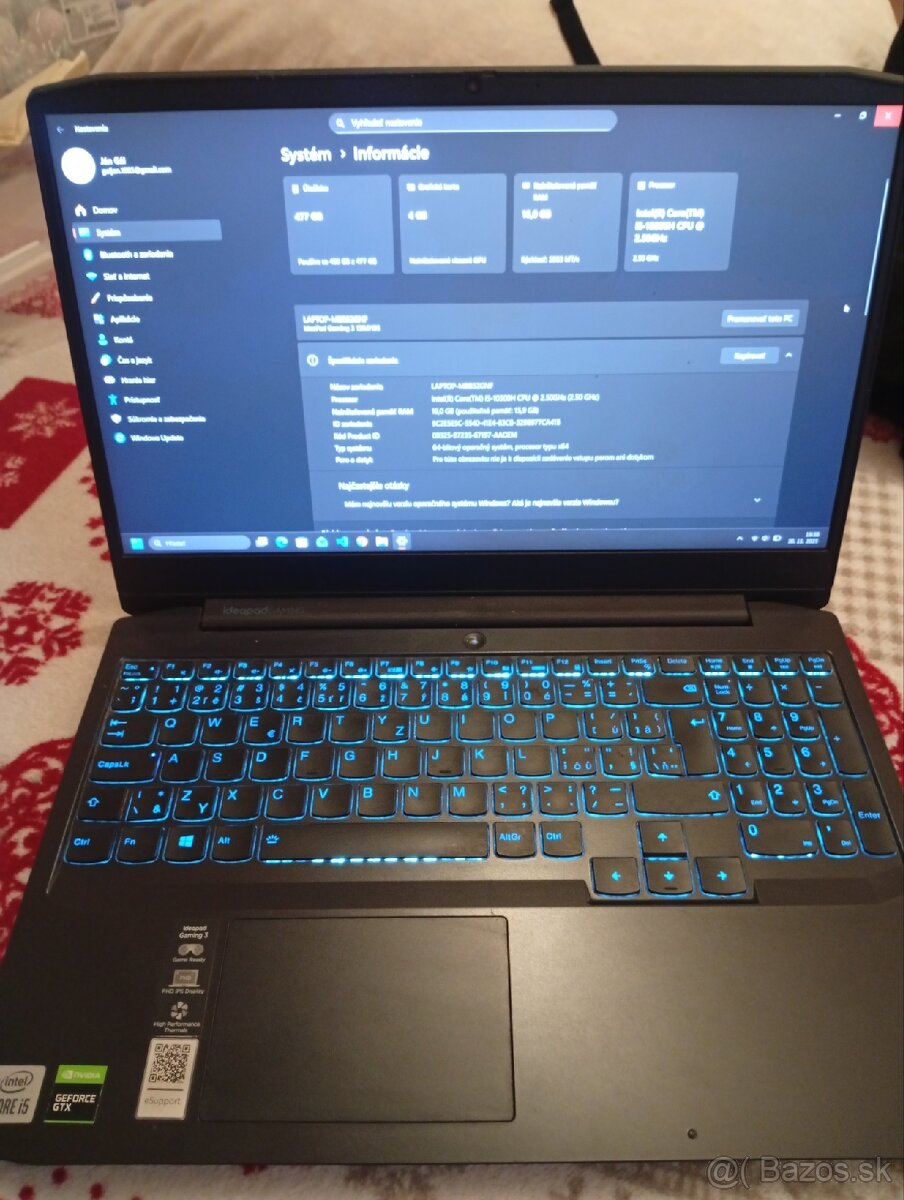 Predám Lenovo IdeaPad Gaming 3