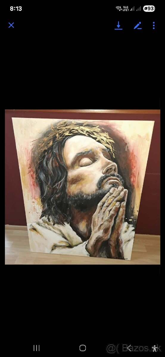 Predam obraz jezisa olejomalba