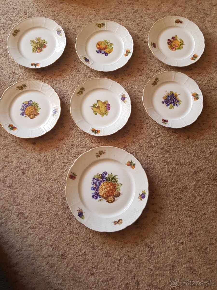 Retro porcelanova dezertna sada Thun