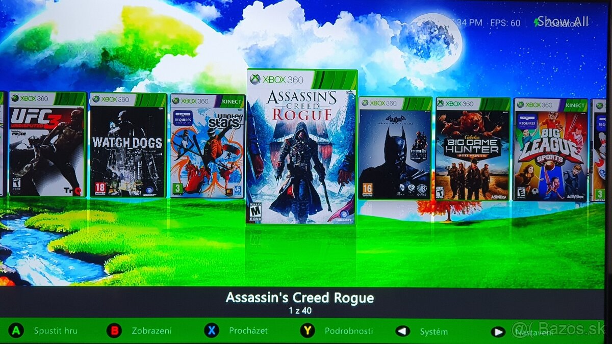 XBOX 360 RGH + kinect a 1 ovládačXBOX 360 RGH + kinect