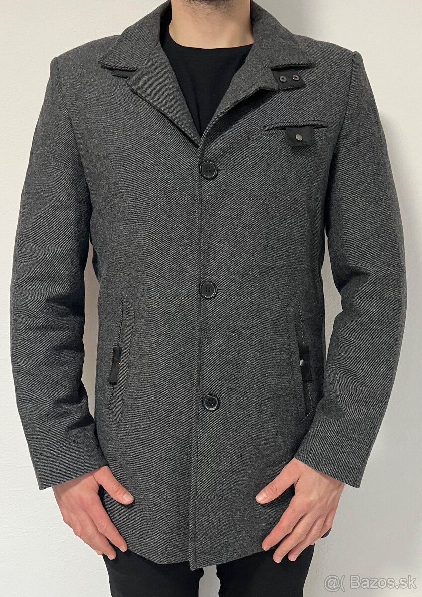 Pánsky šedý kabát 52/2