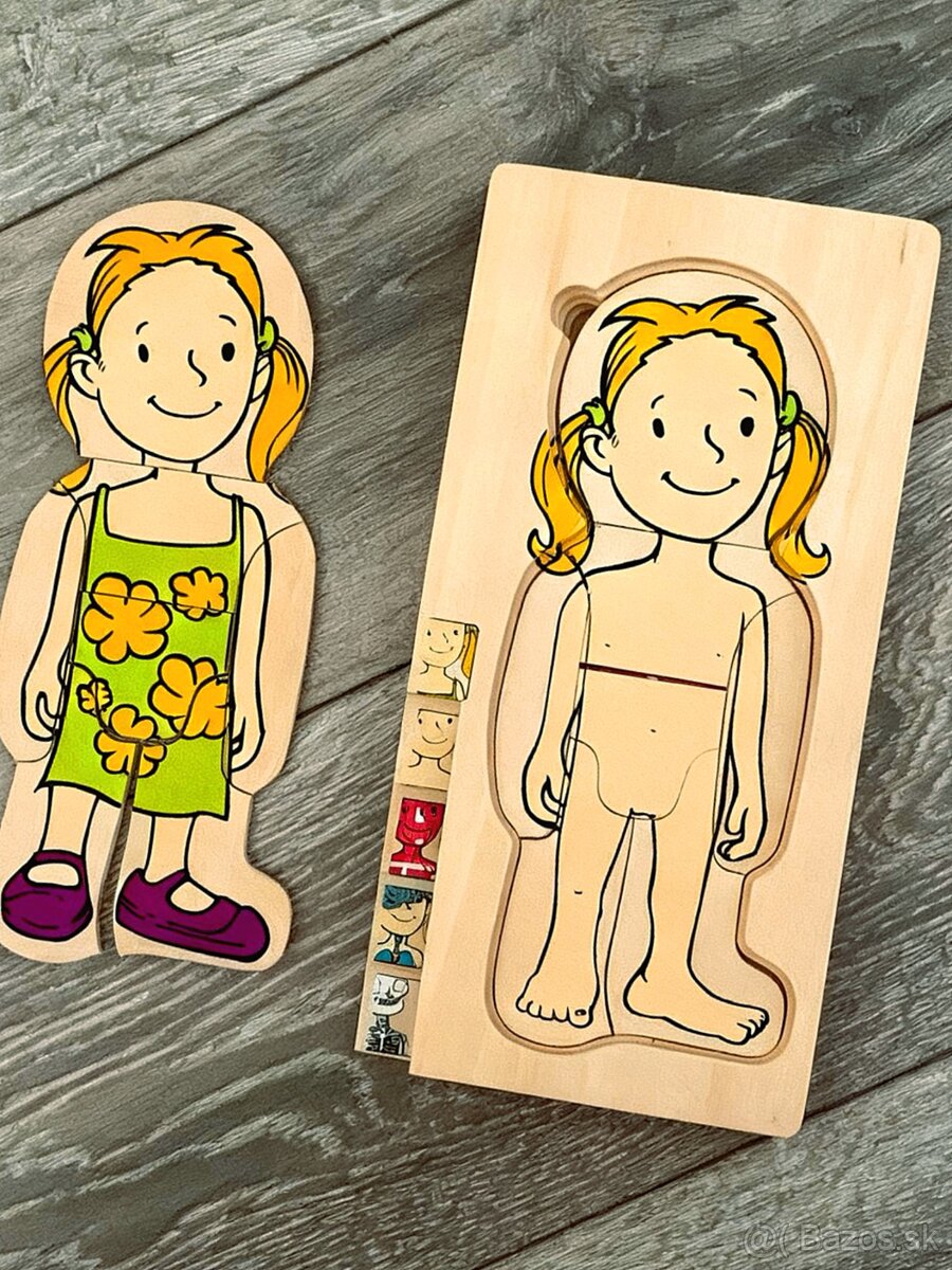 Drevené puzzle goki - ľudské telo