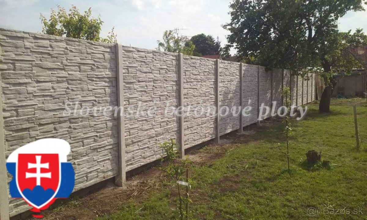 Betónové ploty skladom -Zlaté Moravce, Nitra, Vráble