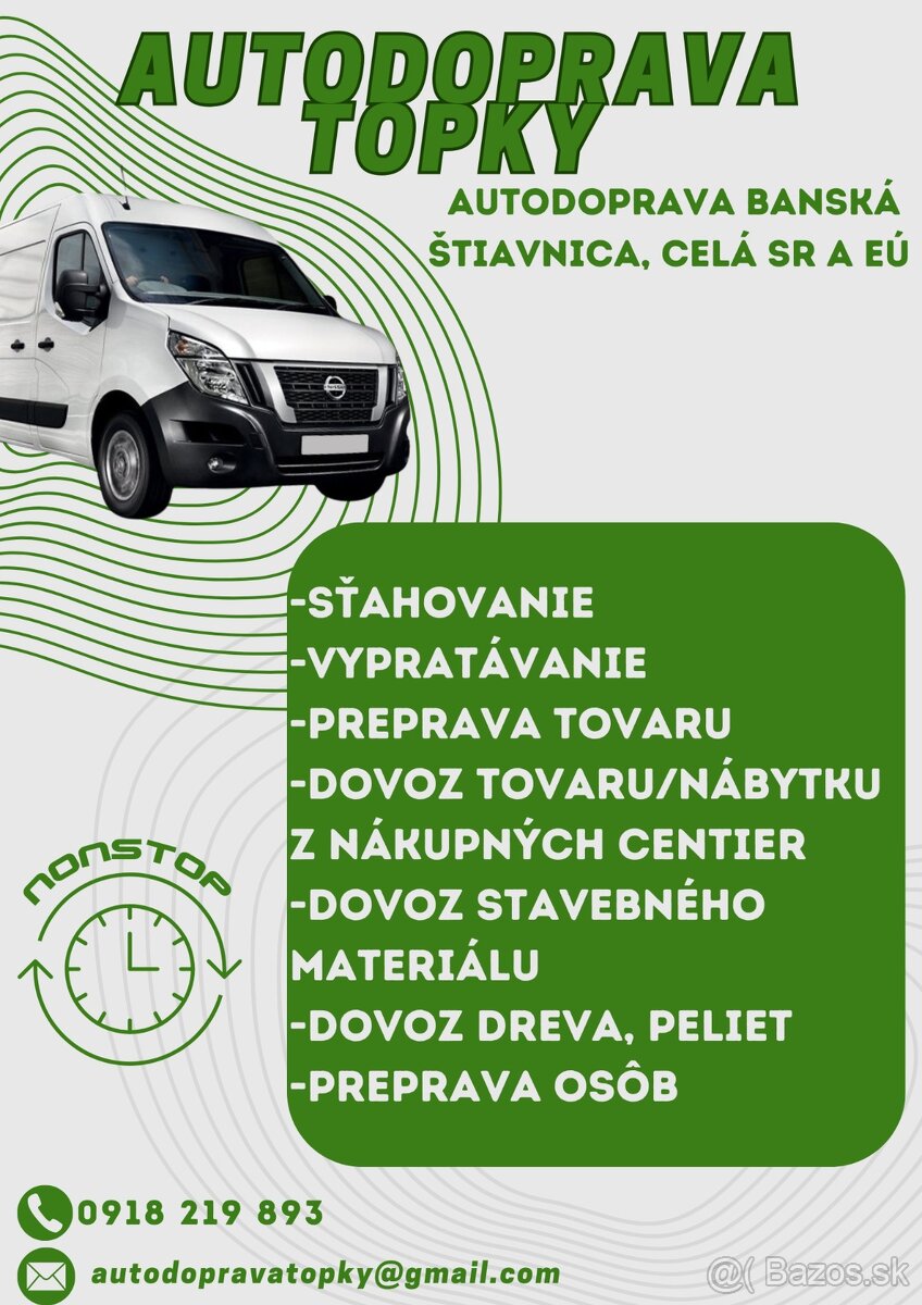Autodoprava Banská Štiavnica,Zvolen,Banská Bystrica, Žiar