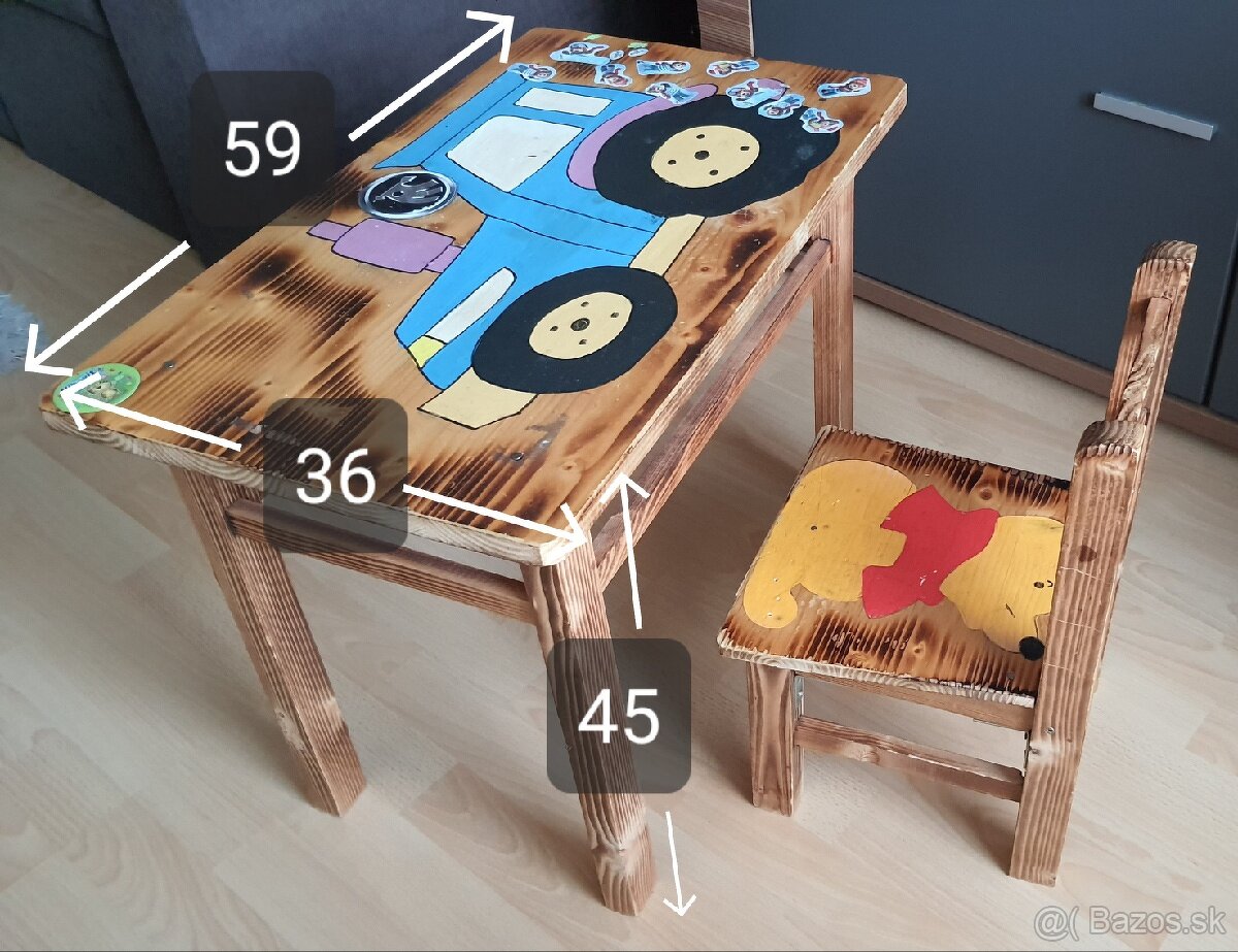 Detský stôl a stolička