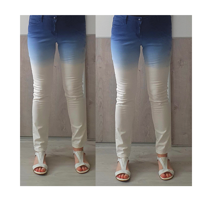 Modré ombre nohavice v. L/XL