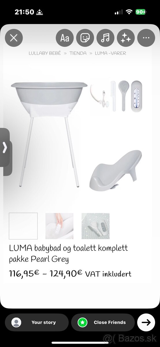 Vanička na nozickach Luma
