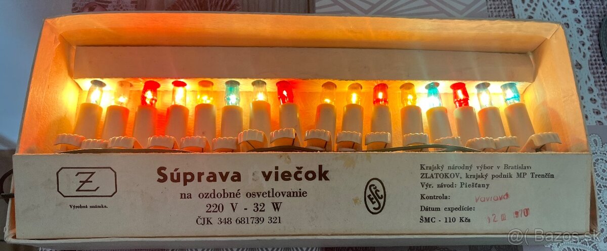 Retro vianočné osvetlenie