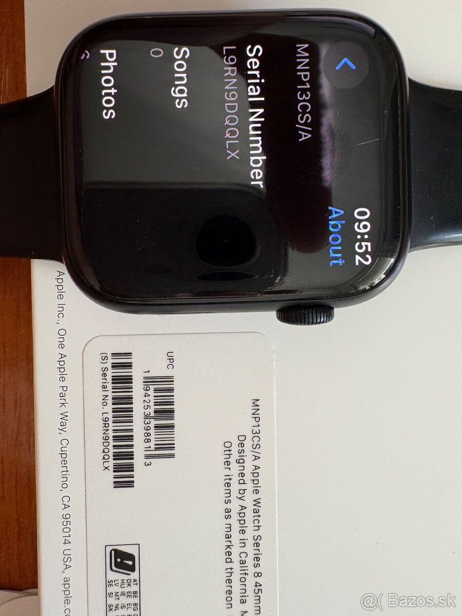 Apple watch 8 45mm,bateria 87%
