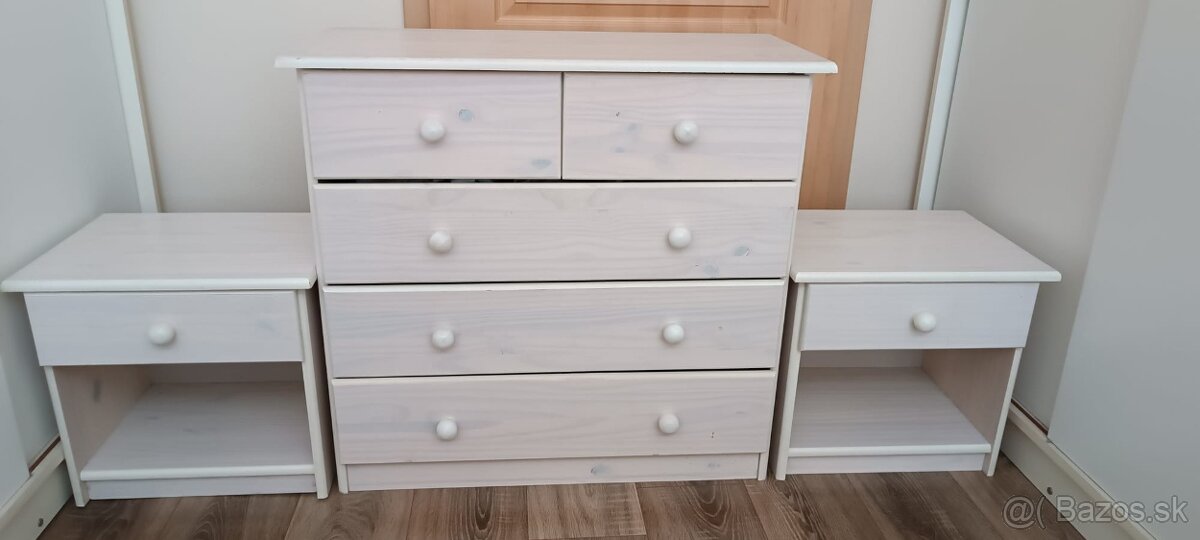 komoda a nocne stoliky +skrine