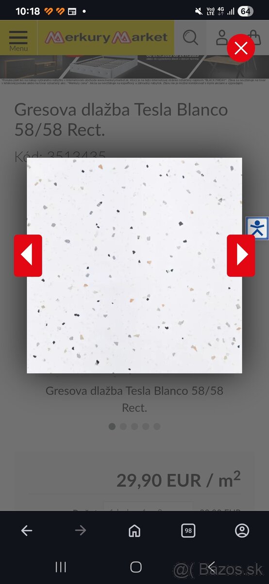 Obklad, dlažba Tesla 58/58