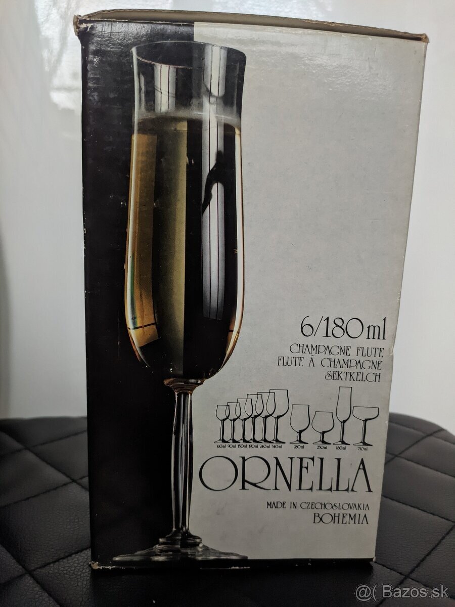 Bohemia ORNELLA sada pohárov na šampanské