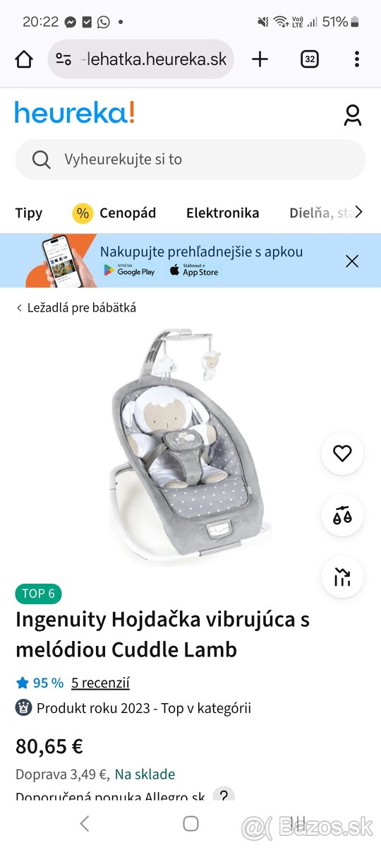 Detské vibrujúce a hracie kresielko
