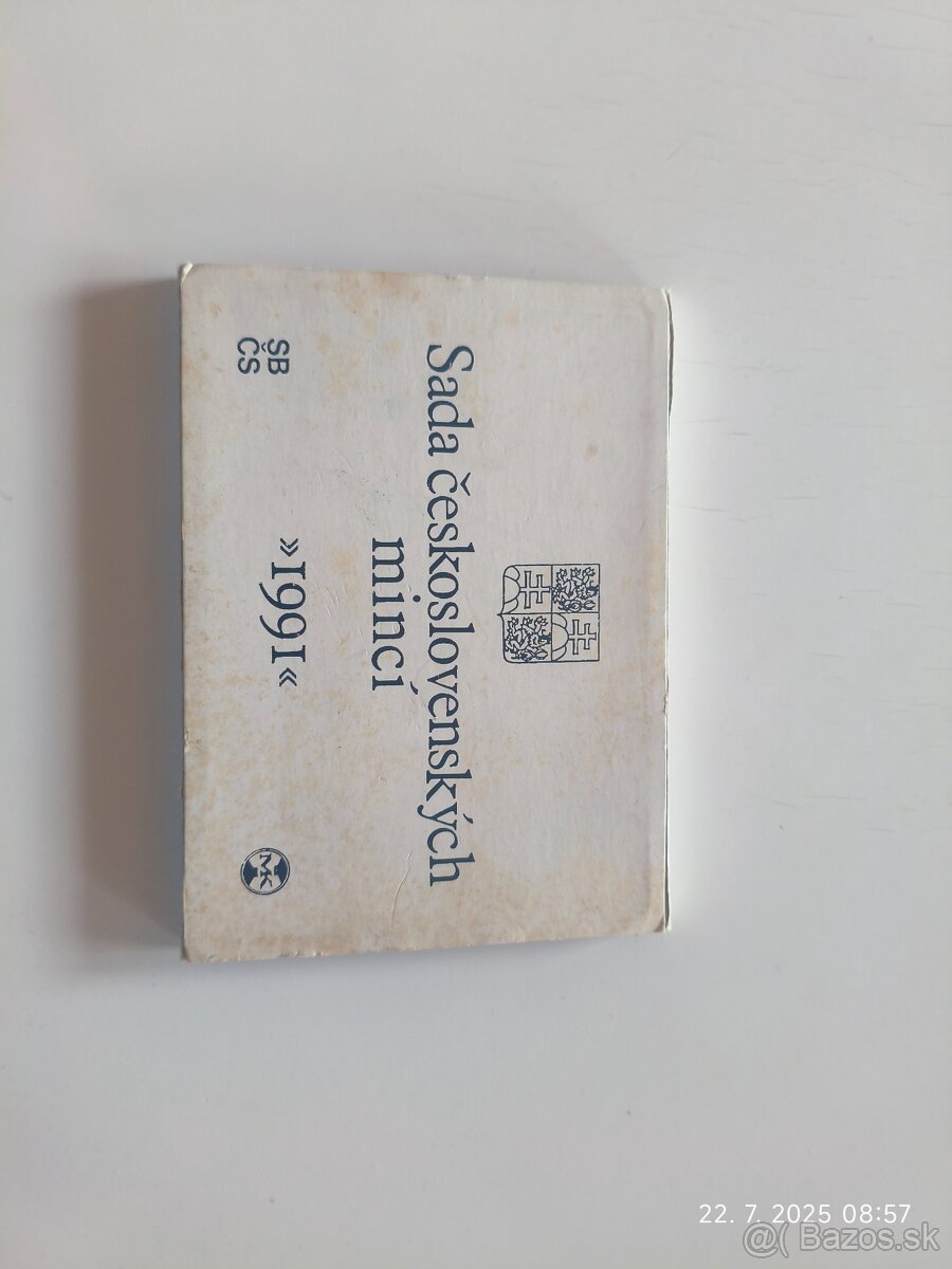 Sada mincí ČSFR 1991 Žetón mincovňa Kremnica.