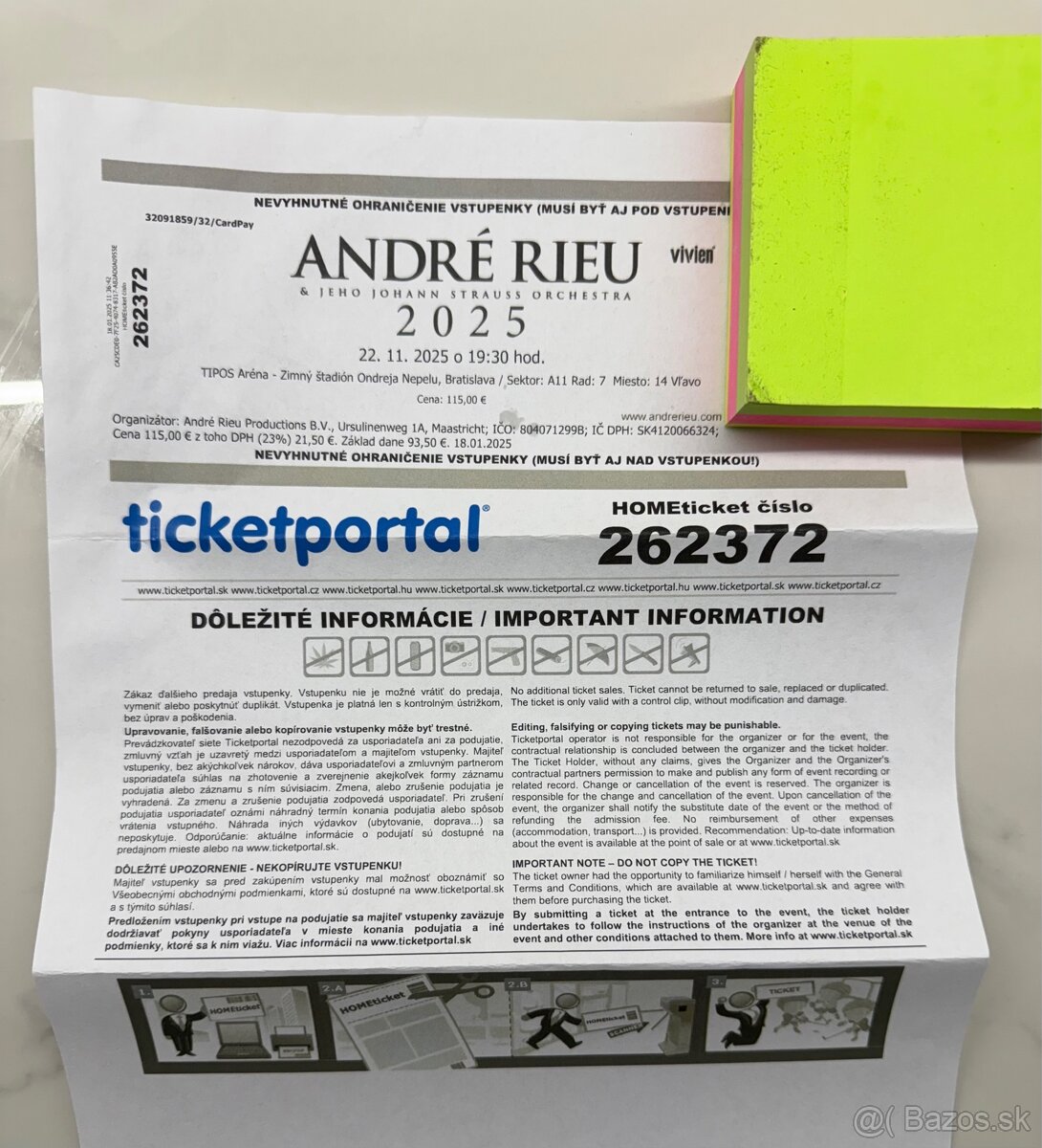 Vstupenky koncert André Rieu Bratislava.
