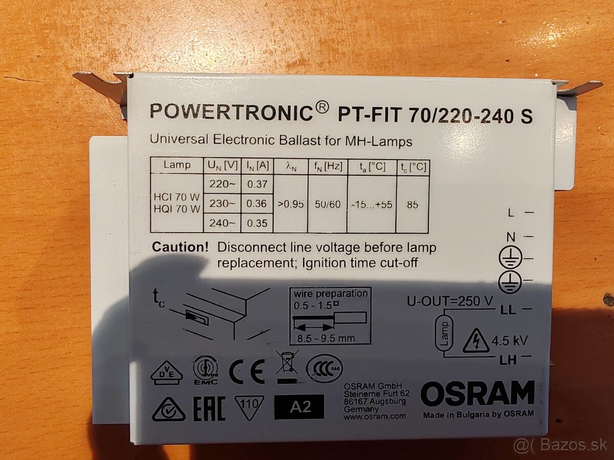 Predradník OSRAM powertronic pt-fit 70/220-240 S