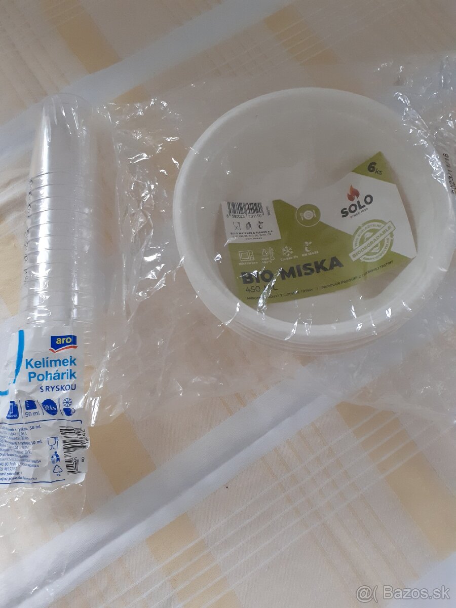 Bio misky 6ks, poharik s ryskou