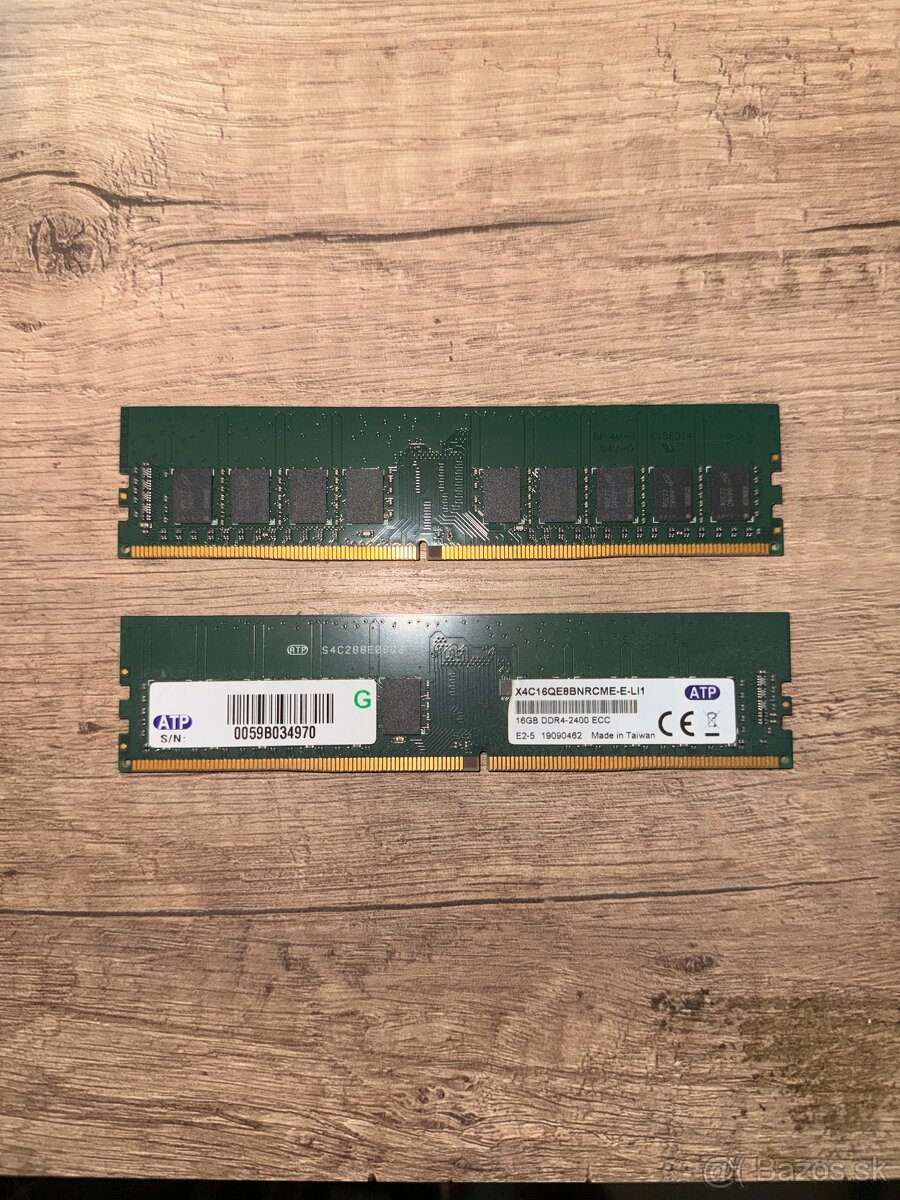 🟩 Predám 16GB DDR4 2400MHz ECC RAM – 100% stav