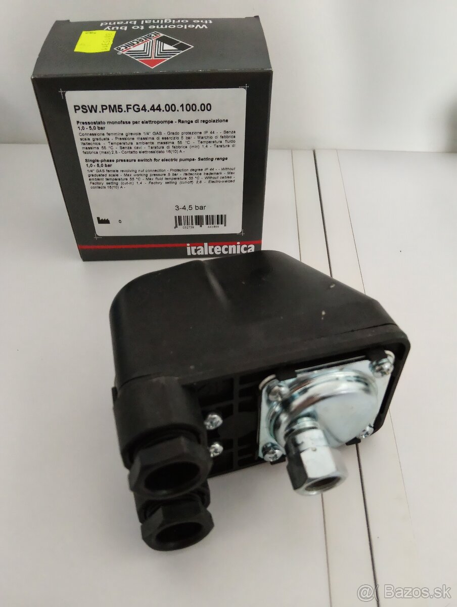 Tlakovy spinac s maticou 3-4.5 bar