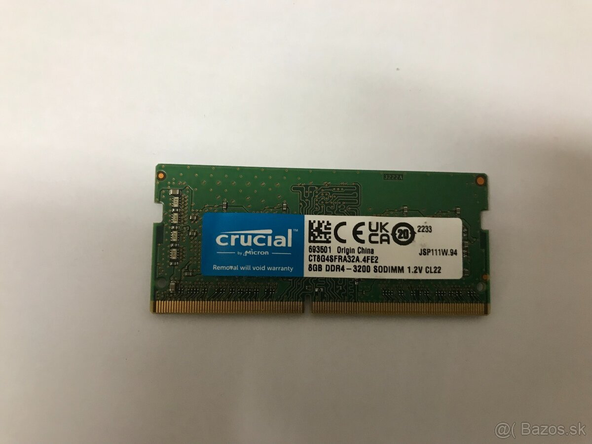 Pamat ram 8gb ddr4-3200mhz,CRUCIAL do nt.