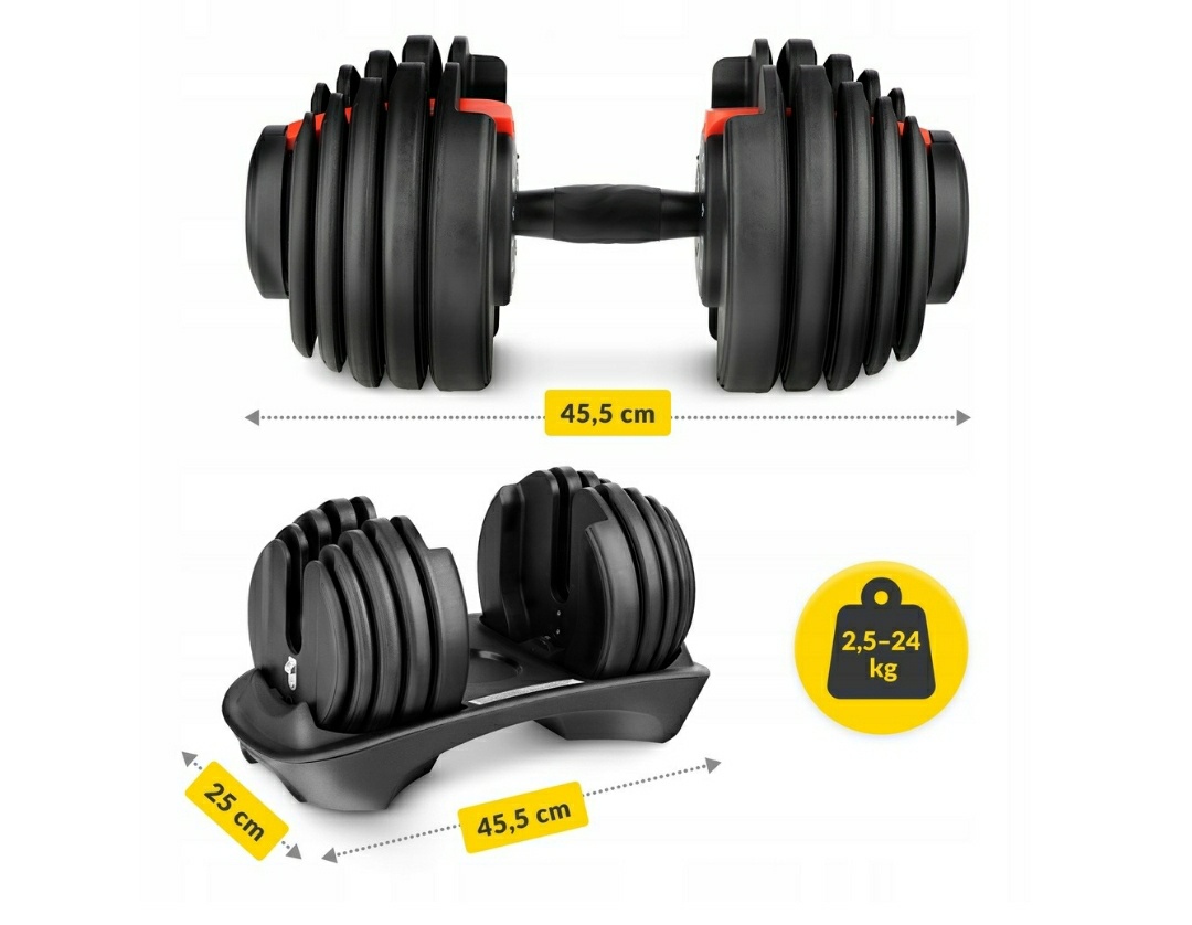 Nastaviteľná činka 24kg