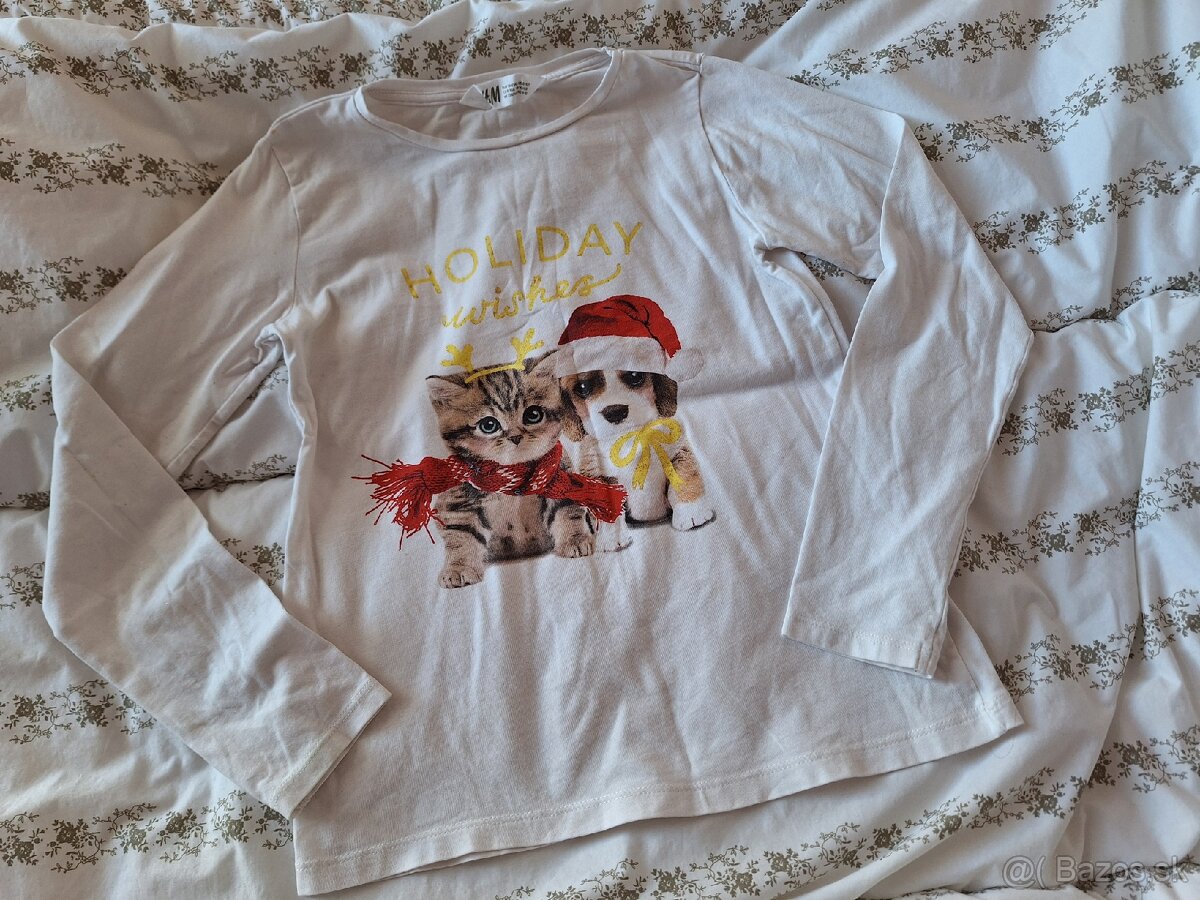H&M elastické tričko v.134/140
