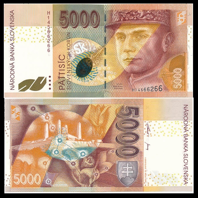 Kúpim 5000 Sk 1999 séria H v stave N (UNC)