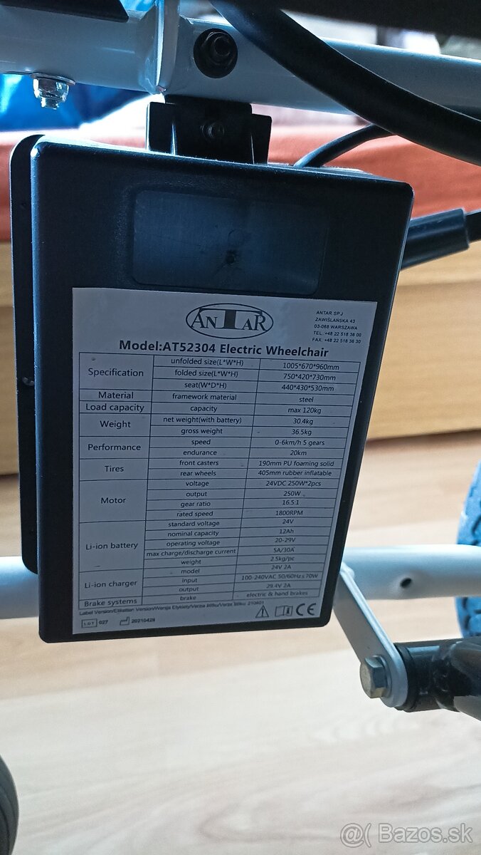 Predám elektrický invalidný vozík