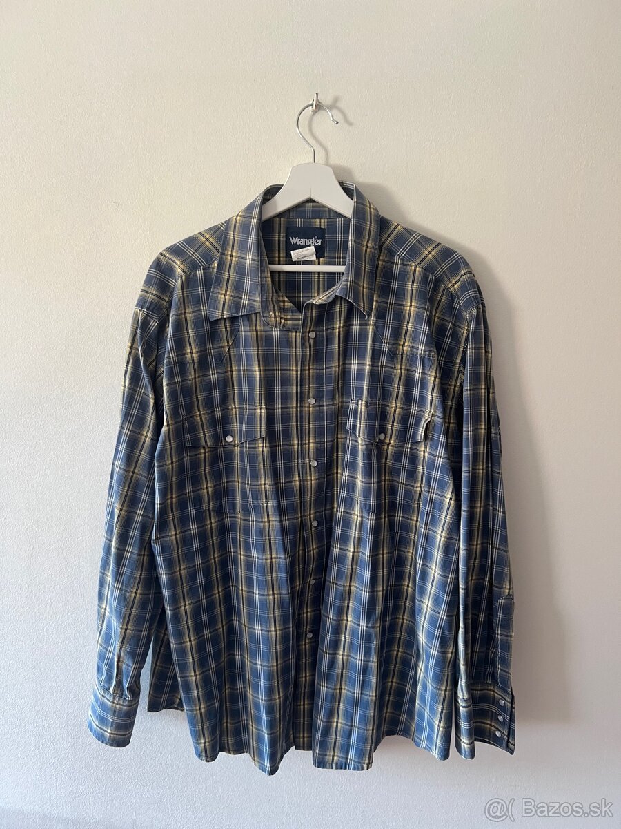 Wrangler kvalitná pánska košeľa - veľ. 2XL - TOP STAV