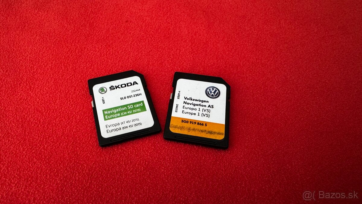 MIB2 SD karta s mapami 2026 - Škoda VW
