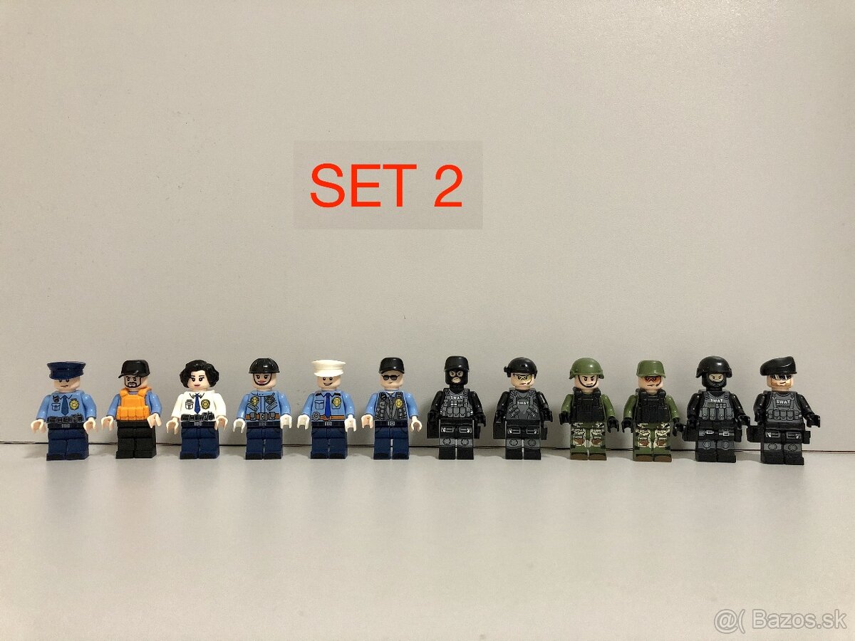 Rôzne sety vojakov (8ks) 2 + doplnky - typ lego