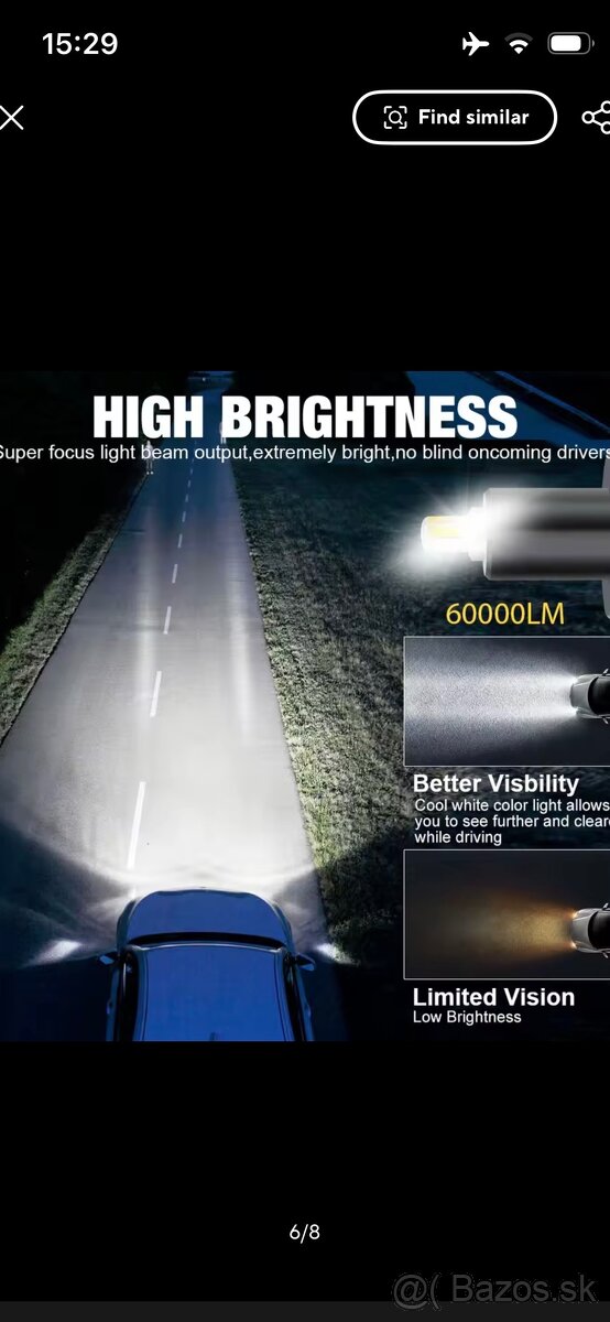 Predám extra silne  led žiarovky h7