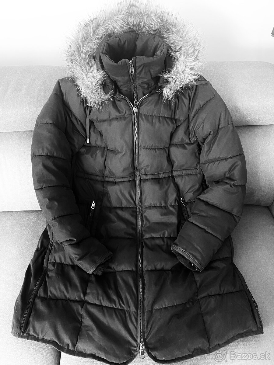 Tehotenská zimná bunda, aj na nosenie bábätka