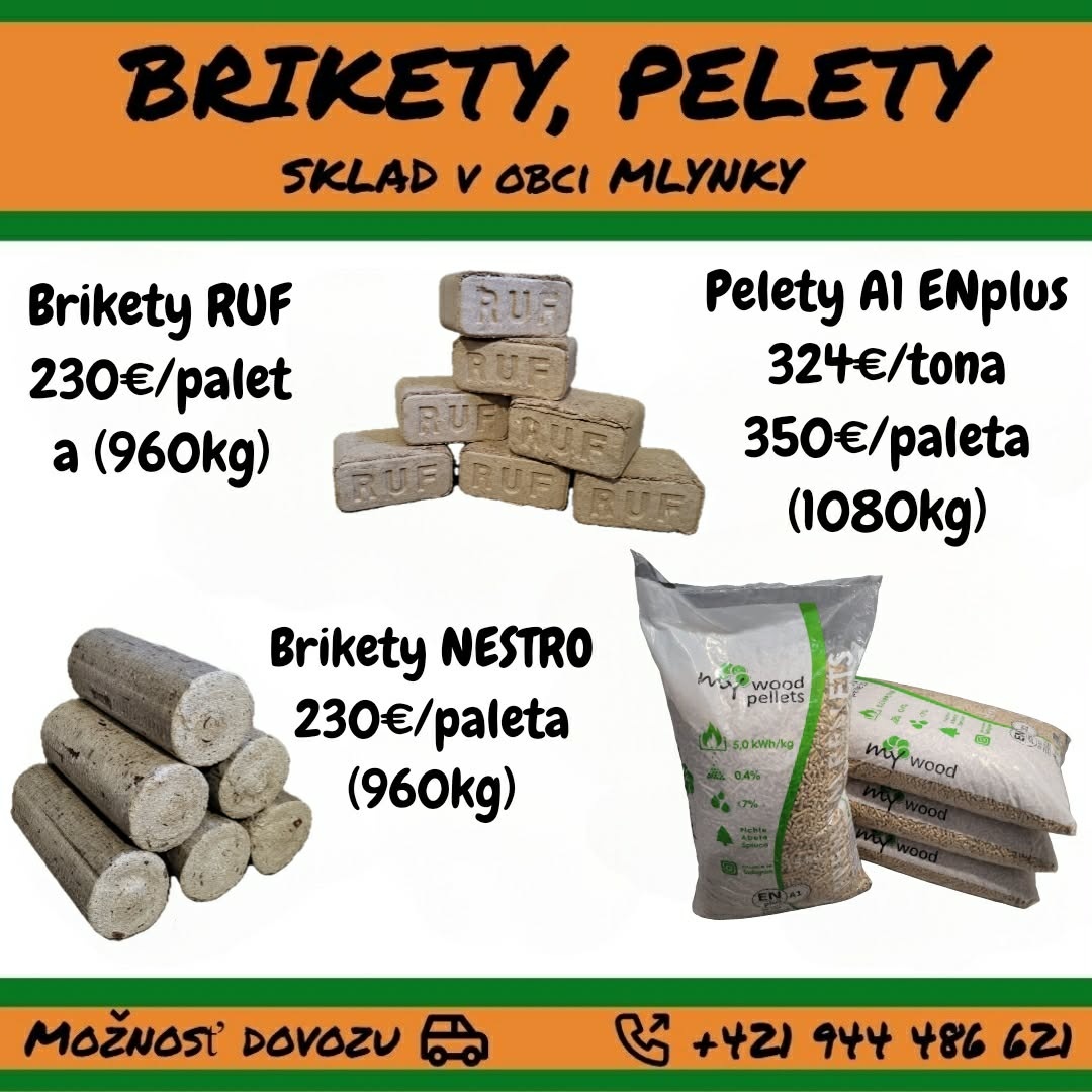 BRIKETY, PELETY - Mlynky