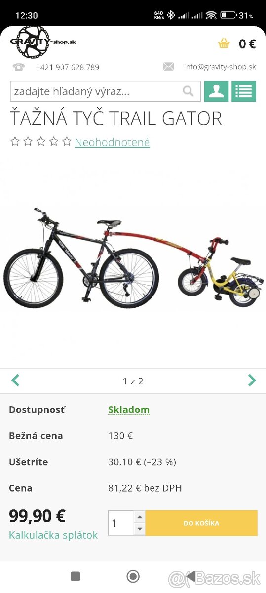 Ťažna tyč na bicykel