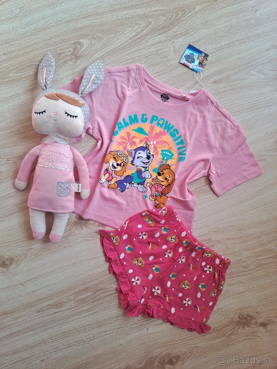 Úžasné letné pyžamko Labková Patrola veľkosť 104/110