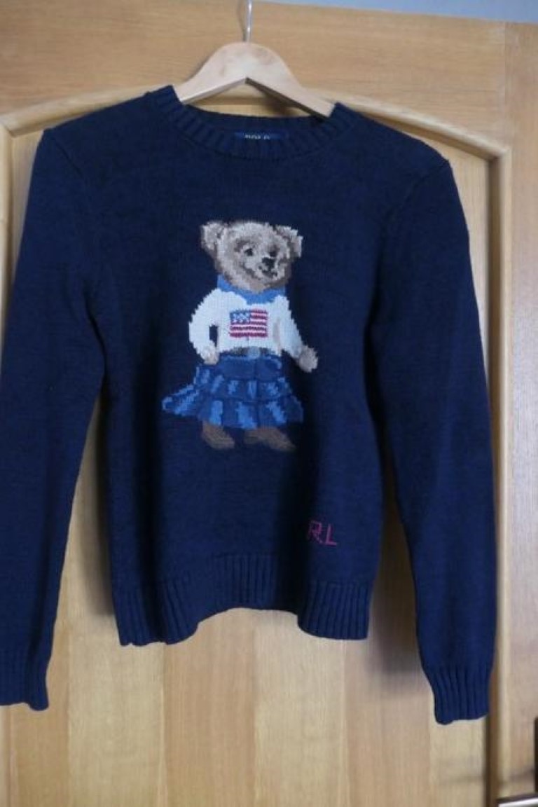 RALPH LAUREN BEAR ikonicky bavlneny damsky sveter M