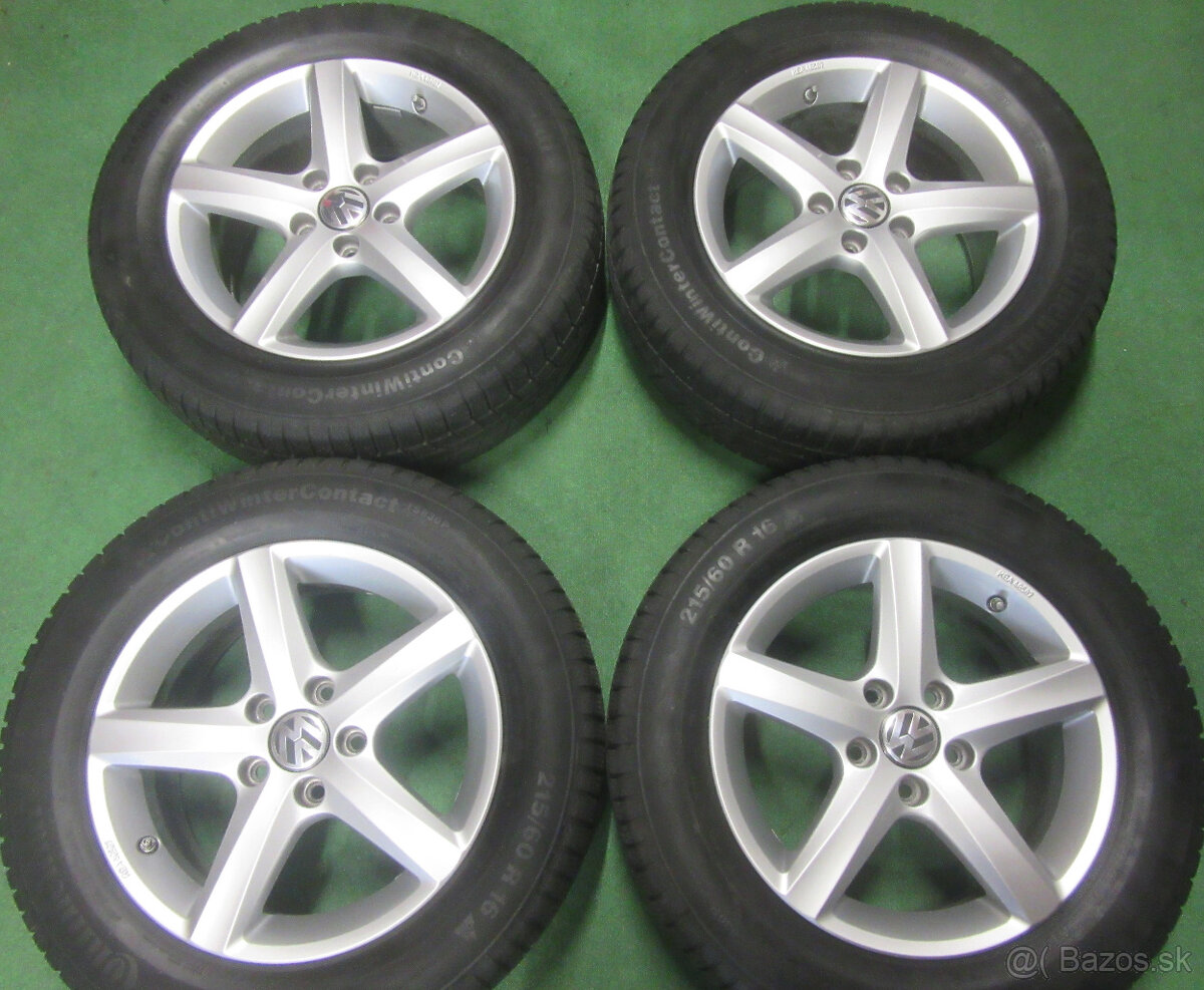 R16 Zimná sada VW PASSAT rozteč 5x112 215/60R16 CONTINENTAL