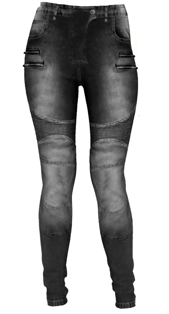 Moto Dámske Nohavice Kevlarove Rifle S Chraničmi Čierne