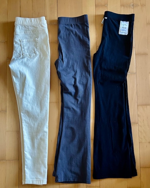 2x zvonove nohavice x nove rifle blede 134-140