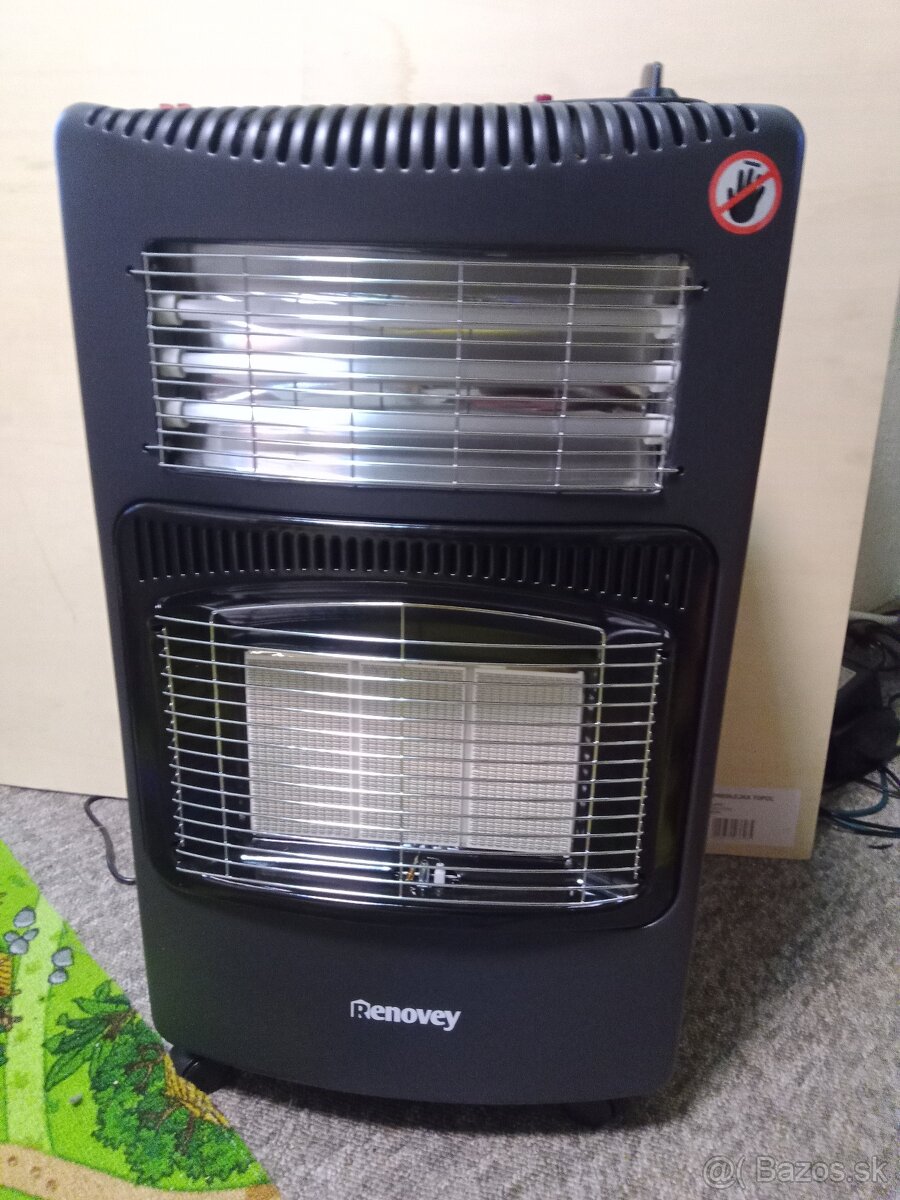 Plynový a elektrický ohrievač, kachle