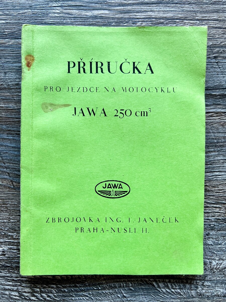 Příručka pro jezdce na motocyklu - Jawa 250 ( 193X )