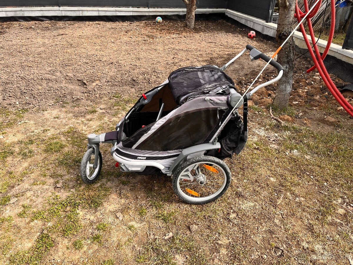 Predám cyklovozík Thule Chariot Chinook 2 deti
