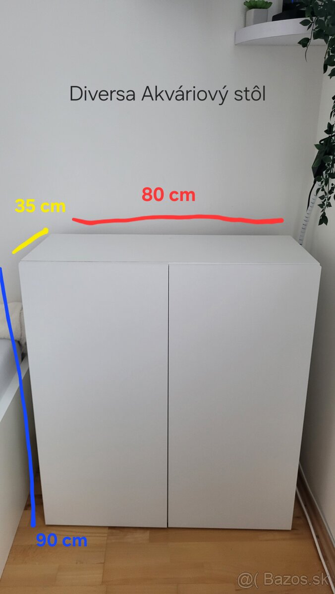 Biela Skrinka pod akvárium