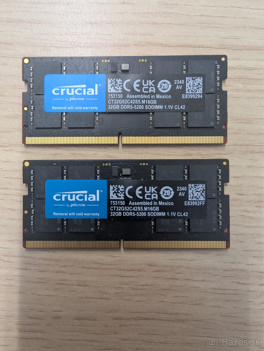 RAM Crucial SO-DIMM DDR5 2x16GB 5200MHz