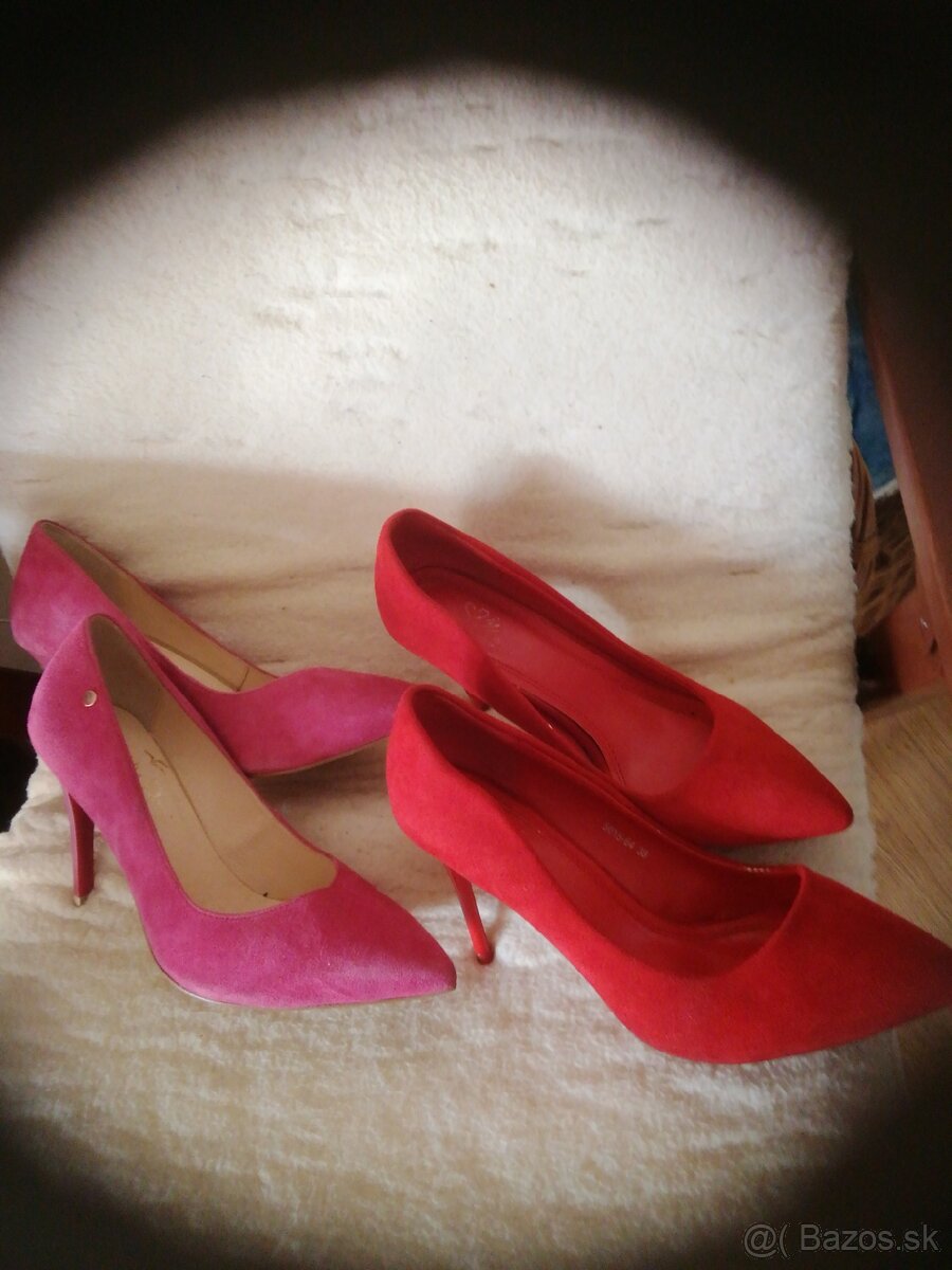 RUŽOVÉ a/alebo ČERVENÉ SEMIŠOVÉ LODIČKY