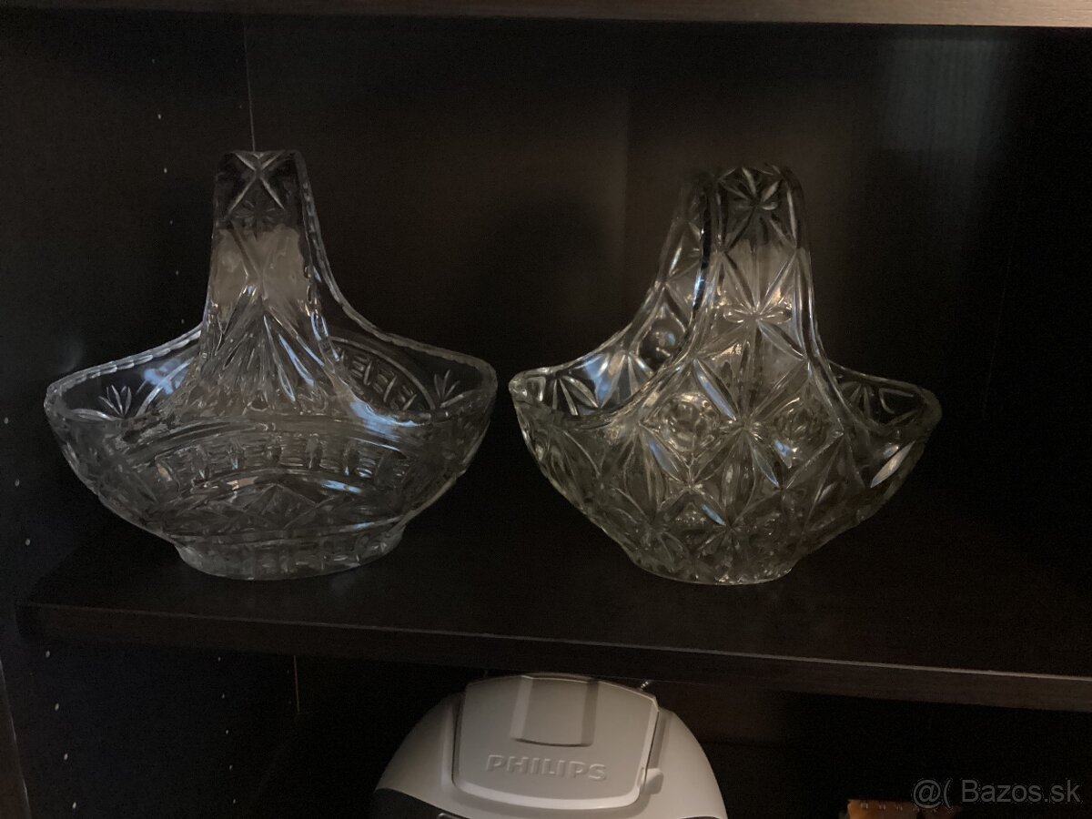 Starožitné sklenené košíky