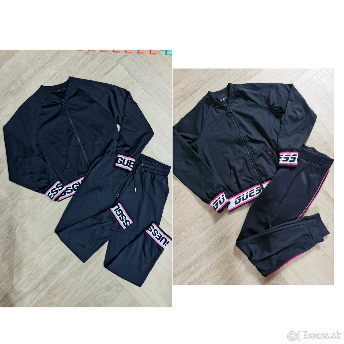 Guess 3x cierno ruzova logovana teplakova suprava
